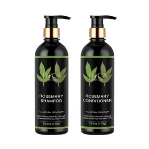 INCA Rosemary Shampoo & Conditioner Set - All Natural, 16.6 oz (470g) Each, Suitable for All Hair Types.