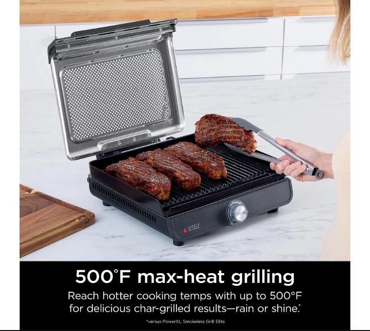 Sizzle Smokeless 14" Indoor Grill & Griddle