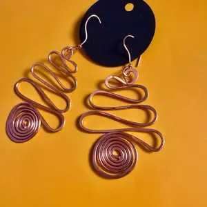 Handmade pure copper wire earrings (swipe to see different styles!)
