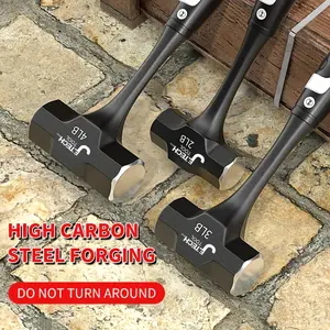 Octagonal Hammer Construction Hammer Heavy Duty Masonry Hammer Non-Slip Ergonomic Handle Suitable for Stone, Brick, and Concrete Work Solid Hand Hammer