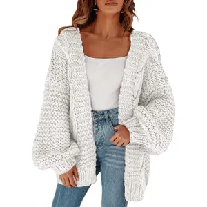 Chunky Cardigan Cable Knit Oversized Open Front Cardigan Sweaters