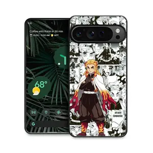 Cartoon Manga Anime Demon Slayer Kimetsu no Yaiba Nezuko Zenitsu Inosuke Phone Case for Google Pixel 9 8 7 6 Pro XL 6A 7A Black Case Soft Cover
