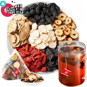 #SummerVibes  Ginseng Five Treasures Tea, Kidney and Liver Support Tea Blend, Fragrant Tea Blend, Five Treasures Tea, Red Date and Goji Berry Tea, Health Tea for Men and Women, Mulberry Leaf Herbal Blend, Suitable for Adolescents and Seniors