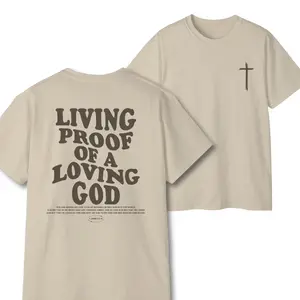 Men's Aesthetic Christian T-Shirt, Brown Jesus Graphic Tee, Bible Verse, Short Sleeve, Unisex Shirt for Men & Women, Faith Gift, Classic Letter Print