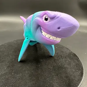 3D printed Multicolored Great White Shark.