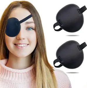 2 count Eye Patch, Adjustable Eye Patches,  Eye Patch, Amblyopia Lazy Eye Patches for Left or Right Eyes, Black