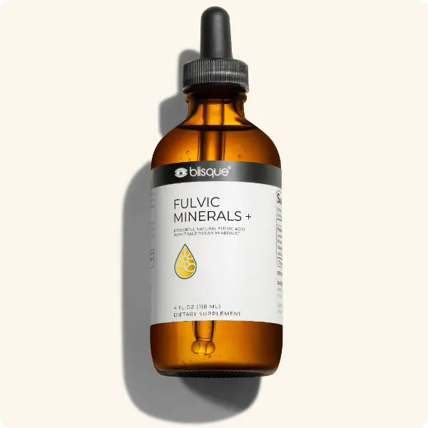FULVIC MINERALS + POWERFUL NATURAL FULVIC ACID WITH ANCIENT INLAND OCEAN MINERALS AND SEAWEED-DERIVED CALCIUM AND MAGNESIUM.
