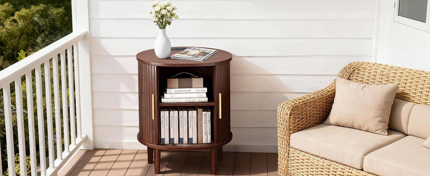 DHHSmart LED Nightstand with Power Strip, Modern Bedside Table with Open Storage Shelf & 4 Drawers, Minimalist Side Table with Charging Hub & USB for Modern Home Decor