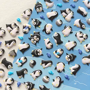 Cute 3D Penguin Sticker, Adorable Animal Decal for Notebooks, Phone Cases, Cellphone, Computer Decoration, Stylish Accessory for Daily Use