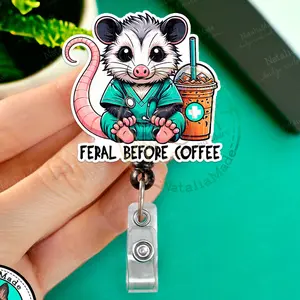 Feral Possum Retractable Badge Reel Feral Possum Retractable Badge Reel