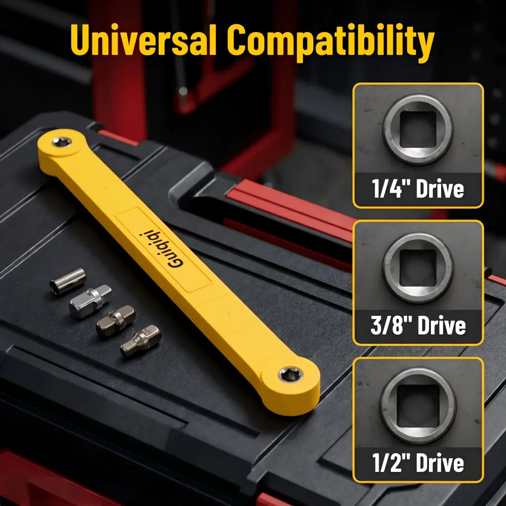 2-in-1 extended multifunctional adjustable extension wrench, crossover dual head dual-use ergonomic ratchet extension wrench, anti slip handle