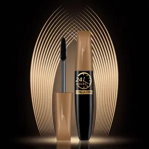 5D Eye Black Mascara Waterproof Lengthens Eyelashes Extension Silk Fiber Mascara for Women Korean Makeup Cosmetics 24 Hours Long Lasting