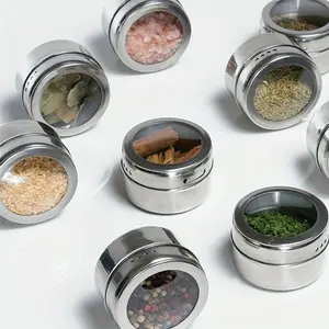 Spice Containers, Seasoning Containers, Seasoning Jars, Spice Jars, Spice Tins, Salt and Pepper Shakers, Spice Shakers, Salt Bottle, Kitchen Accessaries, Kitchenware, Stainless Steel