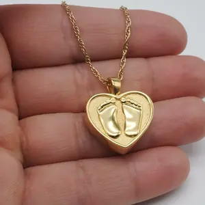 Memorial Cremation Heart Cremation  Necklace With Mini Urn  For Ashes Of Loved Ones Keepsale Pendant