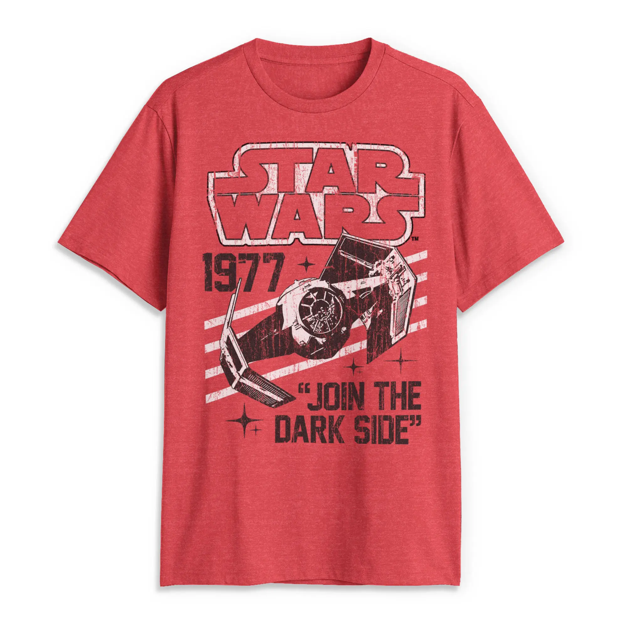 Star Wars Men's Short-Sleeve Darth Vader TIE Fighter 1977 Men's Graphic Tees, Menswear T-Shirt