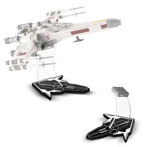 Acrylic Display Stand for Lego Star Wars 75325/ 75301 /75333 /75273 /75102 /75218 X-wing Starfighter, Bracket for Lego Mando N-1 Fighter 75325, Multifunctional Stand for 75347 TIE Bomb