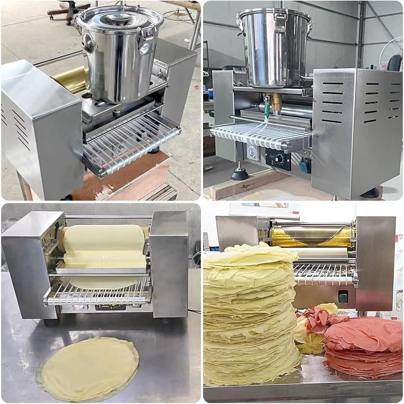 Kolice Commercial Automatic Mille Crepe Cake Making Machine, Egg Skin Crepe Machine, Thousand Layers Cake Skin Maker-Crepe Dia.: 10”, Crepe Thickness: 0.016” to 0.047”