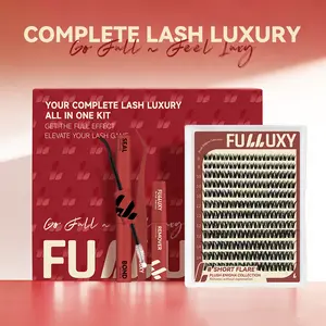 Short Size Flare 8-14mm Only | Fulluxy DIY False Eyelashes for Bold Dramatic Look Unstoppable You've Been Waiting For | Lashes with Ultra-Dense, Waterproof, Long-Lasting Lashes | Flora Flaunt Aurora Same Style | Beginner-Friendly DIY Lashes