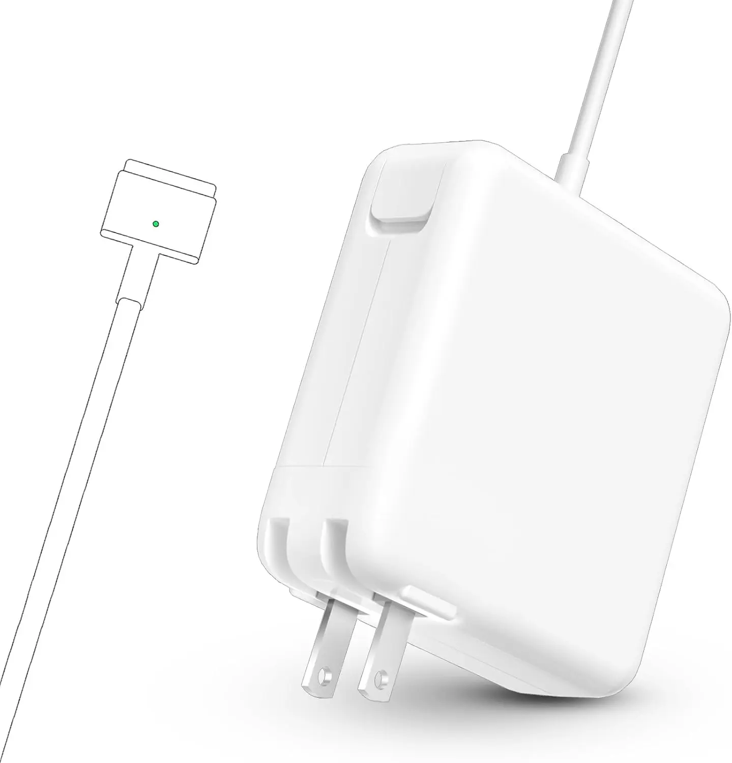 85W MacBook Pro Charger, Fast Charging Power Adapter with Replaceable AC 2T-Tip Connector, Laptop Charger Compatible with MacBook Pro and Air 13-15" Retina Mid-2012 and Later.