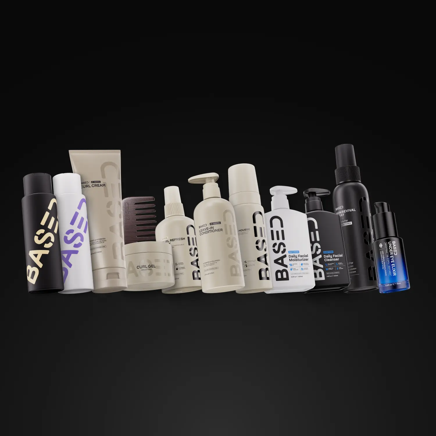 BASED Complete Curly/Coily Hair + Skincare Routine, 12-Piece Set BASED Complete Curly/Coily Hair + Skincare Routine, 12-Piece Set