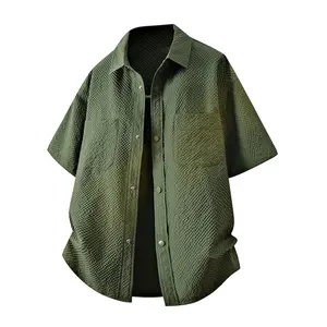 New Summer Shirt — Relaxed Workwear Short-Sleeve Shirt, Men’s Loose Casual Summer Shirt, Unisex Casual Versatile Design-Forward Short-Sleeve Top