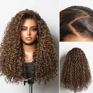 [New Arrival]Luvme All-Day Comfort™ Wig PartingMax Brown Highlights Funmi Curly 7x6 Closure HD Lace Glueless Wig Pre Cut Lace Limited Time Offer TikTok Exclusive #luvmenewarrivals