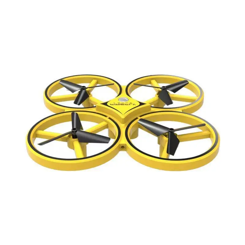 Novice-Friendly Gesture-Controlled Rechargeable Quadcopter - Small Intelligent Hovering LED Hand-Controlled Drone, Children's Electronic Toy Aircraft, Led Hand-Controlled Drones