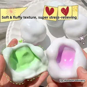 Ice Skin Glutinous Rice Ball DIY Stress Relief Toy, Handmade Moldable Slow Rebound Squishy Pressure Release Game, Includes Needle Tube