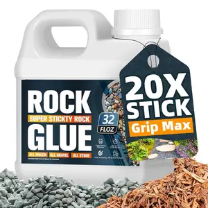 Rock Glue for Landscaping - 32OZ Mulch Glue with Grip Max for  Adhesion of Rocks, Gravel&Mulch, Long-Lasting , Fast-Drying & Weather-Resistant Gravel Binder for Pebble, Pine Straw