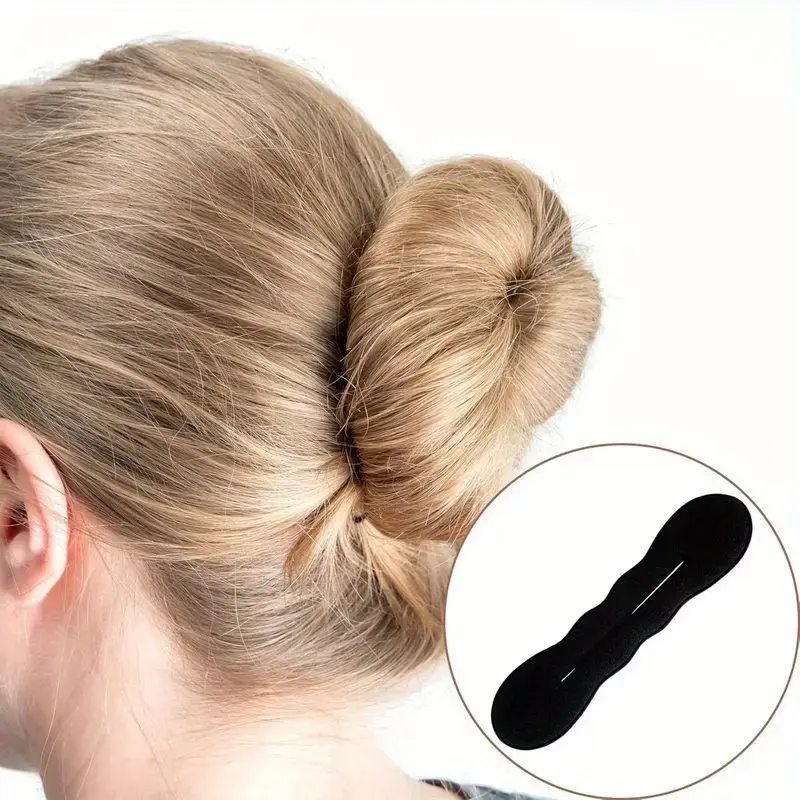 2Pcs Sponge Magic Hair Bun Maker, Foam Twist Hair Shaper, Heatless DIY Donut Bun Styling Tool, Easy Quick Chignon Maker Accessories for Women Girls Daily Hairstyle Creation