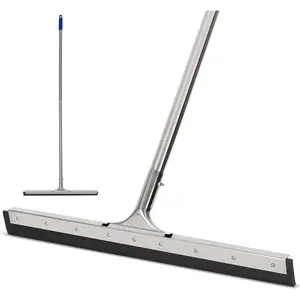 Squeegee Scrubber 55inch Long Stainless Handle with 22inch Wide Silicon Blade - Perfect Squeegee for and Drying Shower, Marble, Wood Surfaces