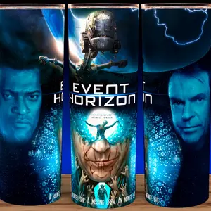 Event Horizon 90s Horror Movie Cup Mug Tumbler 20oz Stainless Steel with Slide Closure Lid, Reusable Plastic Straw, Handmade Design - Drinkware Flasks Glossy