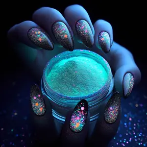 Custom Glow Glitter Dipping Gel Powder