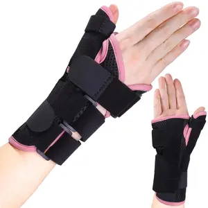 Lefeke Adjustable Thumb Spica Splint Breathable Lightweight Left Hand Wrist Brace Thumb Stabilizer Easy to Wear for Daily Protection Office Work Sports Activities Comfortable Fit Durable Flexible Support M