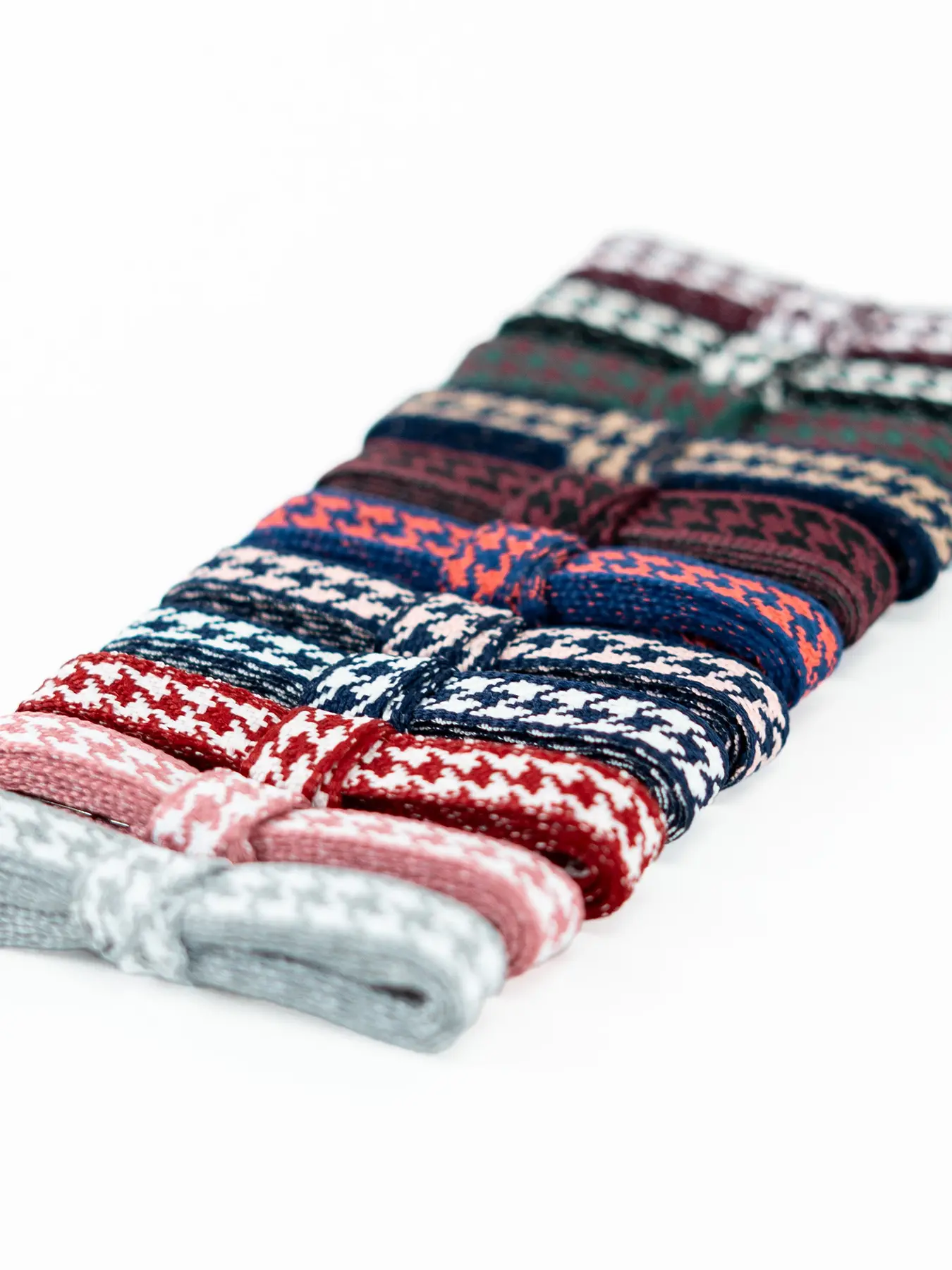 Pair of Checkered & Metal Striped Fabric Shoelaces, Versatile Sporty Casual Flat Shoe Laces, Shoelaces For Sneakers, Unisex Fashion Accessories