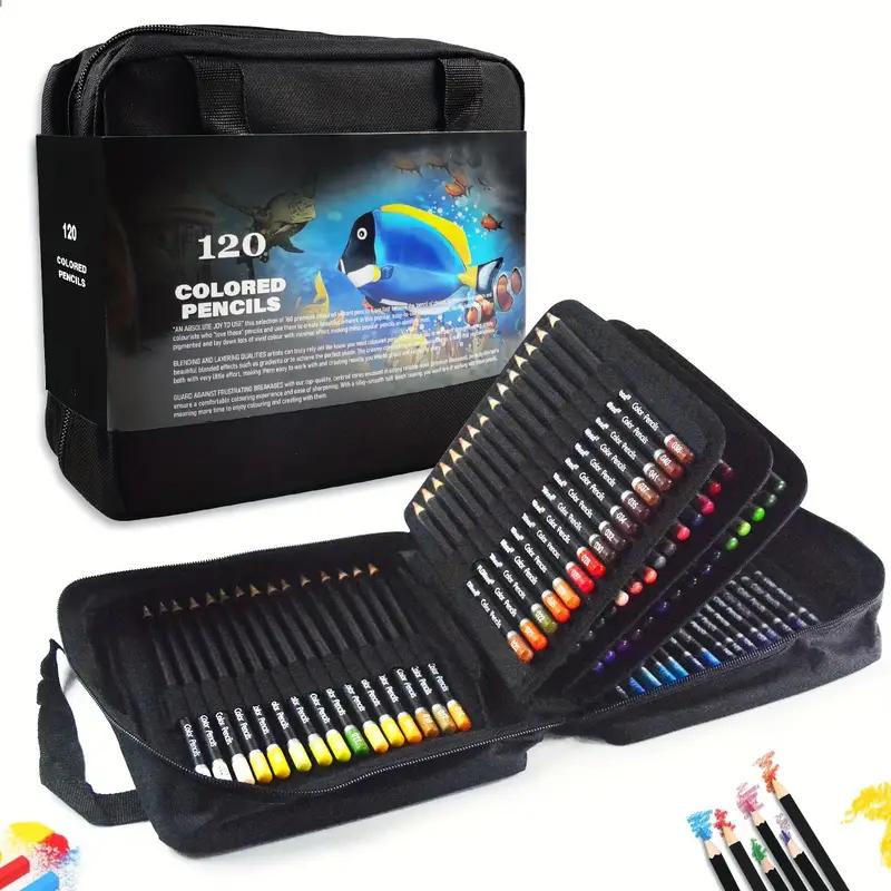 120 Colored Pencils Kit, Oil-Based Soft Core Art Supplies with Zipper Case, Ideal for Sketching and Shading, Professional Drawing Pencil Set