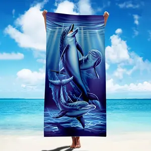 1pc Large 60"x30" Extra Thick Beach Towel - Quick-Dry Microfiber Bath Towel for s &, Lightweight, & Windproof for Pool, Spa, Travel, Swimming - Oversized bathing sheet for men, Women