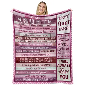 Best Aunt Ever Gifts, Aunt Birthday Gifts, Gifts for Aunts from Niece Nephew,  Christmas Mothers Day, Birthday Gifts Throw Blanket 60x80