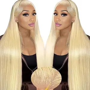 Hot Star 613 Blonde Wear and Go 7x6 Glueless Wigs Human Hair Pre Cut  613 Straight and Body Wave Human Hair Wig 3 Seconds Ready to Wear