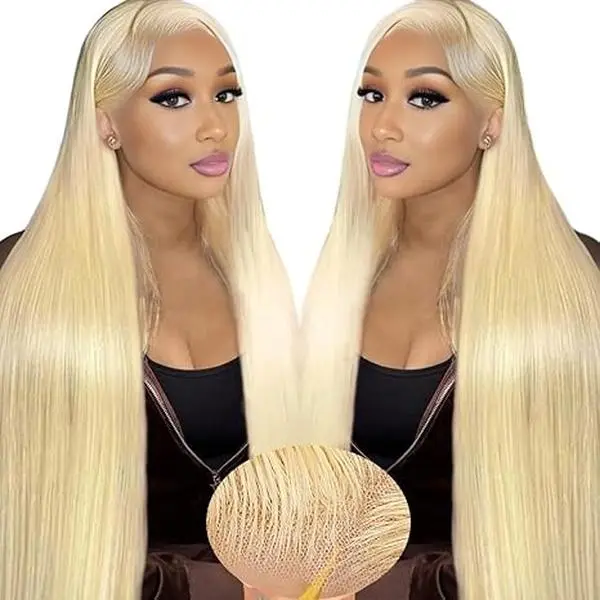 Hot Star 613 Blonde Wear and Go 7x6 Glueless Wigs Human Hair Pre Cut 613 Straight and Body Wave Human Hair Wig 3 Seconds Ready to Wear