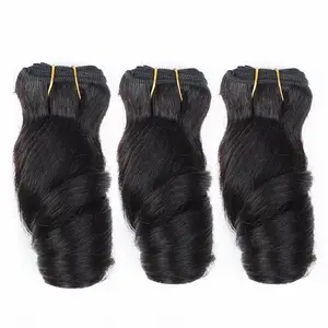 3Pcs Brazilian Loose Curly Wave Short Human Hair Weave Bundles, 100% Human Hair Extensions with Natural Look and Curly Waves