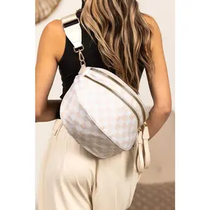 Aili's Corner Frankie Oversize Double Zip Print Crescent Sling