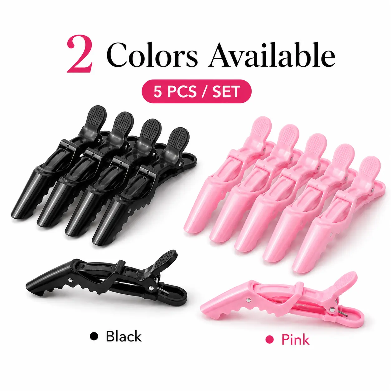 No-Crease Alligator Hair Clips Set | Multicolor Non-Slip Duckbill Styling Clips for Hair Sectioning, Makeup Application, Bangs, Curling, Salon & Daily GRWM