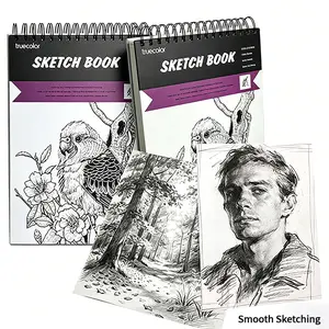Sketchbook 100 Pages Spiral Binding, Thick Drawing Paper Portable Album, Simple Cover, Ideal for Art Sketching Practice