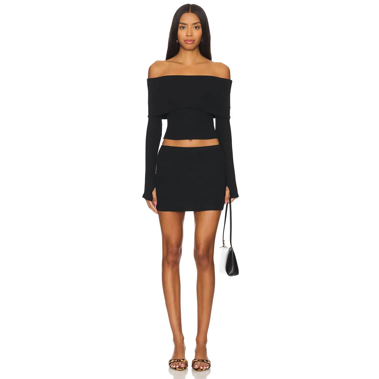 superdown Superdown Marks Skirt Set in Black