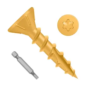Wood Screws 3/4 Inch,#8 x 3/4" Deck Screws, Epoxy Coated Outdoor Fence Screws, T-25 Drive Bit Included