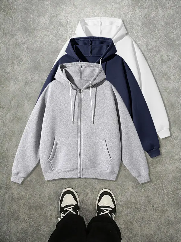 Men’s hooded sweatshirt multi-pack for autumn, loose casual fit, versatile long-sleeve top