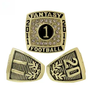 2013 FFL Fantasy Football, Championship Ring,fashion  metal  large ring jewelry gift box