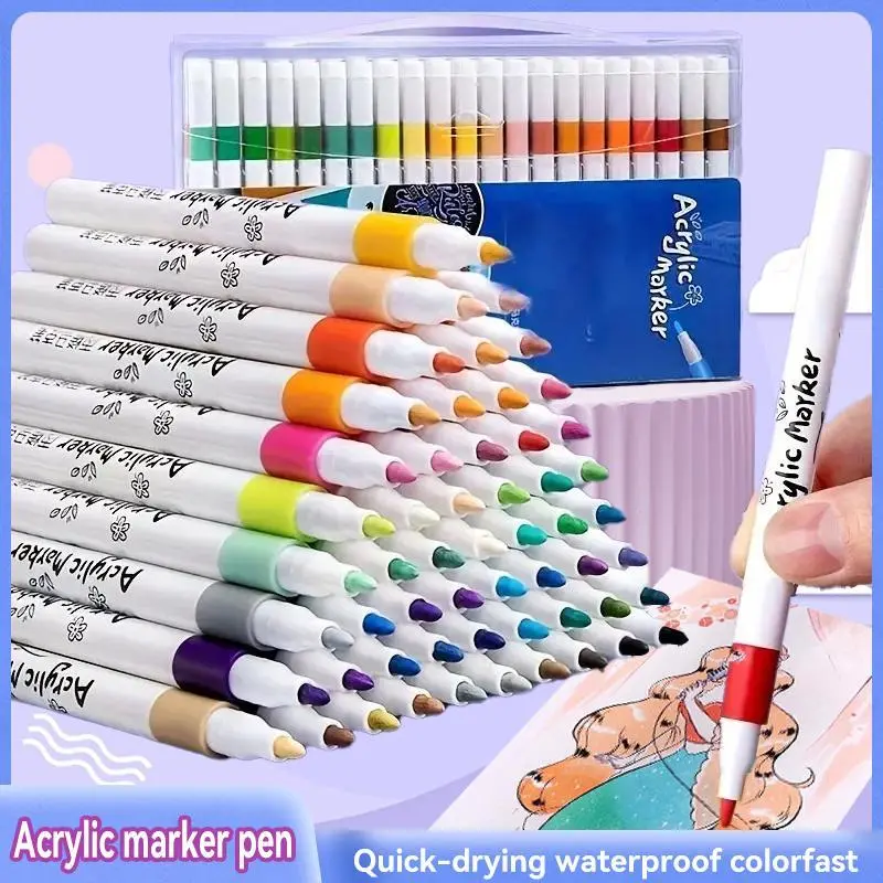 thumbnail image 2 of Artecho Acrylic Paint Markers - 36 Colors Fine Tip Paint Pens For Rocks, Ceramic & Crafts 2 of 14