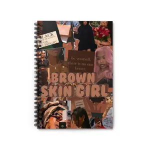 Brown Skin Girl Spiral Notebook - Celebrating Diversity, Empowerment, and Self-Love, Journaling, Gift for Her, School Supplies, Black Girl